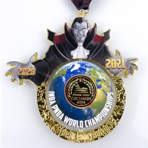 النحاس النحاس النحاس الناعم الملون الخريطة المعدنية بانوراما ميداليات تشغيل